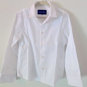 Emporio Armani Boys White Cotton Logo Shirt